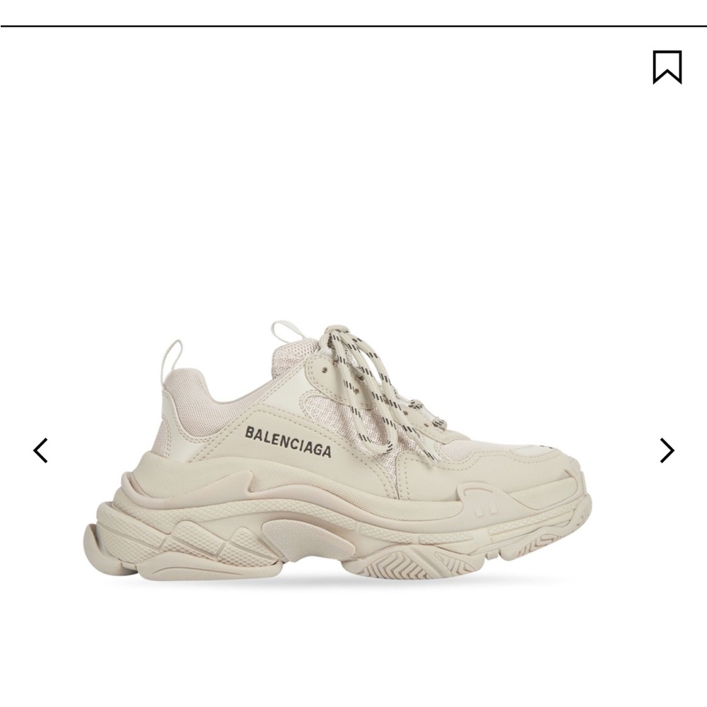 AUTHENTIC Balenciaga WOMEN'S TRIPLE S SNEAKER IN BEIGE size 36